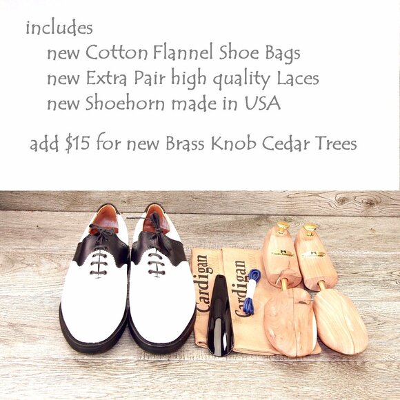 *NIB* $325 Allen Edmonds LINWOOD Golf 9 E White/Black * add $15 new Trees main image 8